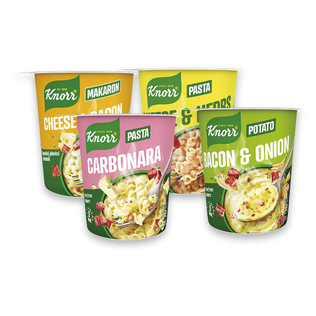 Greitai paruošiami makaronai arba bulvių košė KNORR (3 rūšių), 55 g, 58 g, 59 g