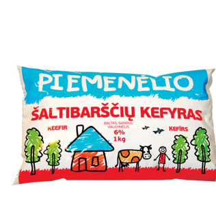 PIEMENĖLIO šaltibarščių kefyras, 6% rieb., 1 kg