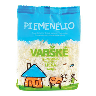 PIEMENĖLIO biri varškė liesa, 400 g